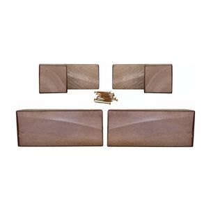 Kit 4 Patas Tipo L - Altura 4.5 Cm (chocolate)