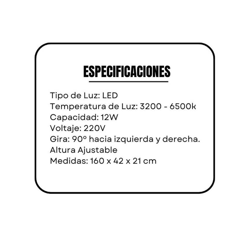 Lámpara De Pie Moderna De Estudio Foco Simple Led image number 3.0