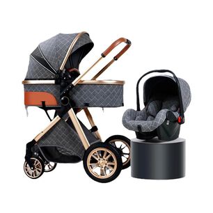 Coche Deluxe Con Silla Nido Y Accesorios Gris Lubabycas