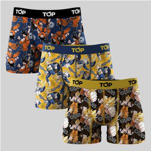 Pack 3 Boxer Algodón Dragon Ball Z Top