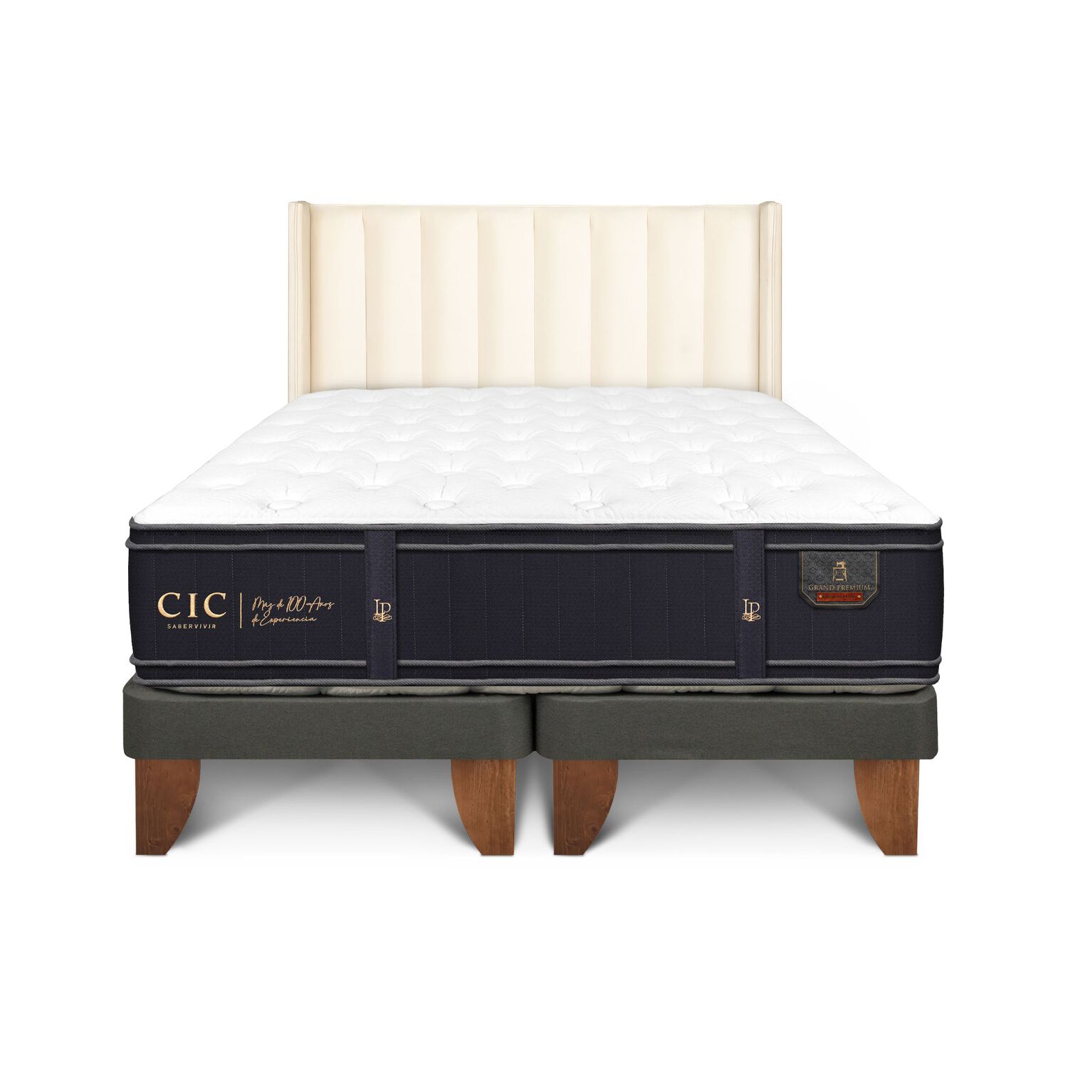 Cama Europea Cic Grand Premium / King / Base Dividida + Respaldo image number 0.0