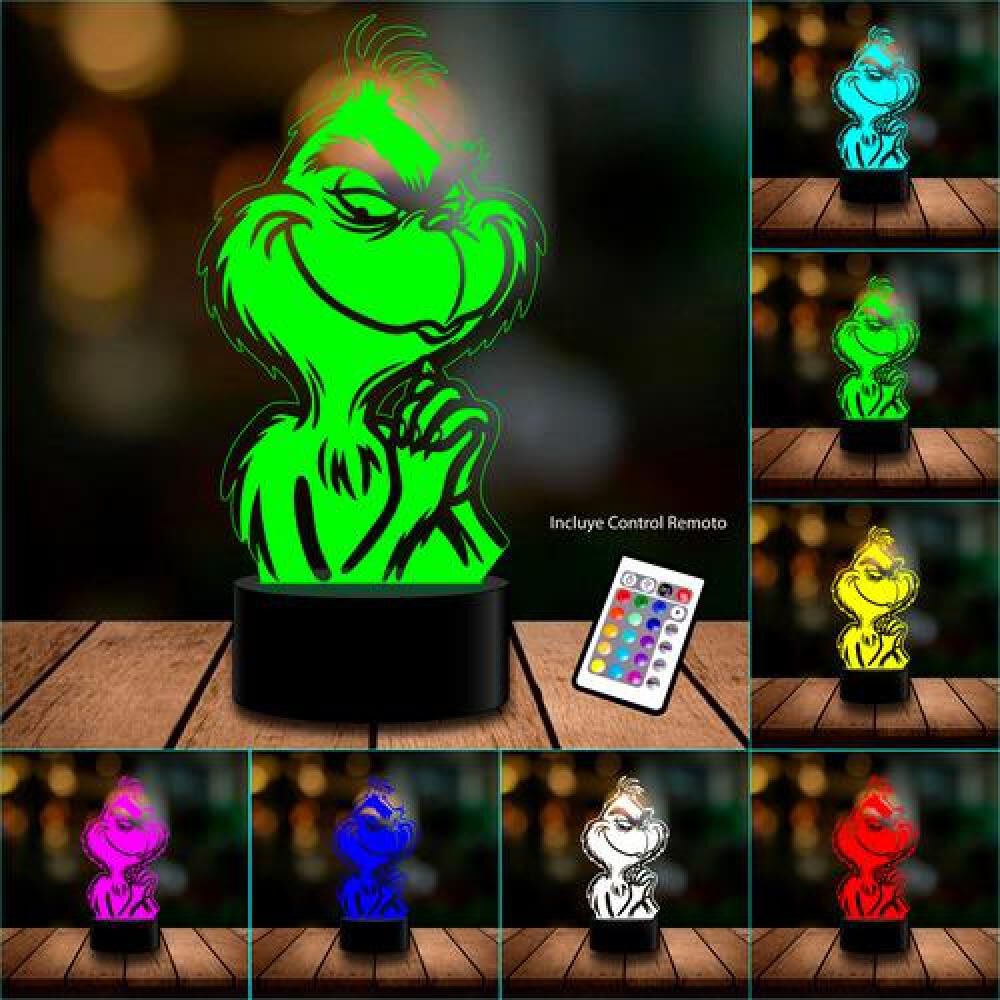Lámpara Led 3d El Grinch Odia La Navidad image number 2.0