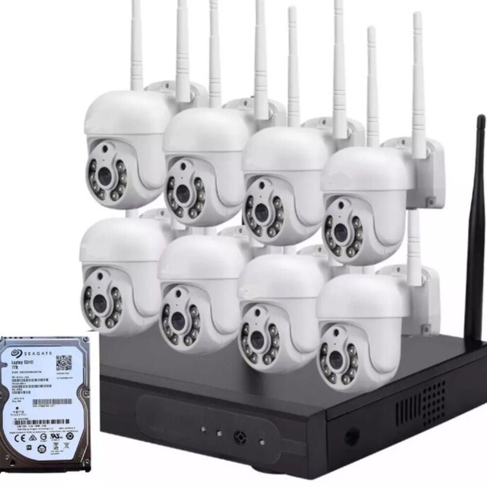Kit 8 C&aacute;maras Profesional Ip Audio 355 Colorvu Con Disco Duro 1 Terabyte image number 0.0