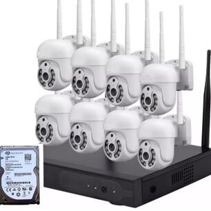 Kit 8 C&aacute;maras Profesional Ip Audio 355 Colorvu Con Disco Duro 1 Terabyte