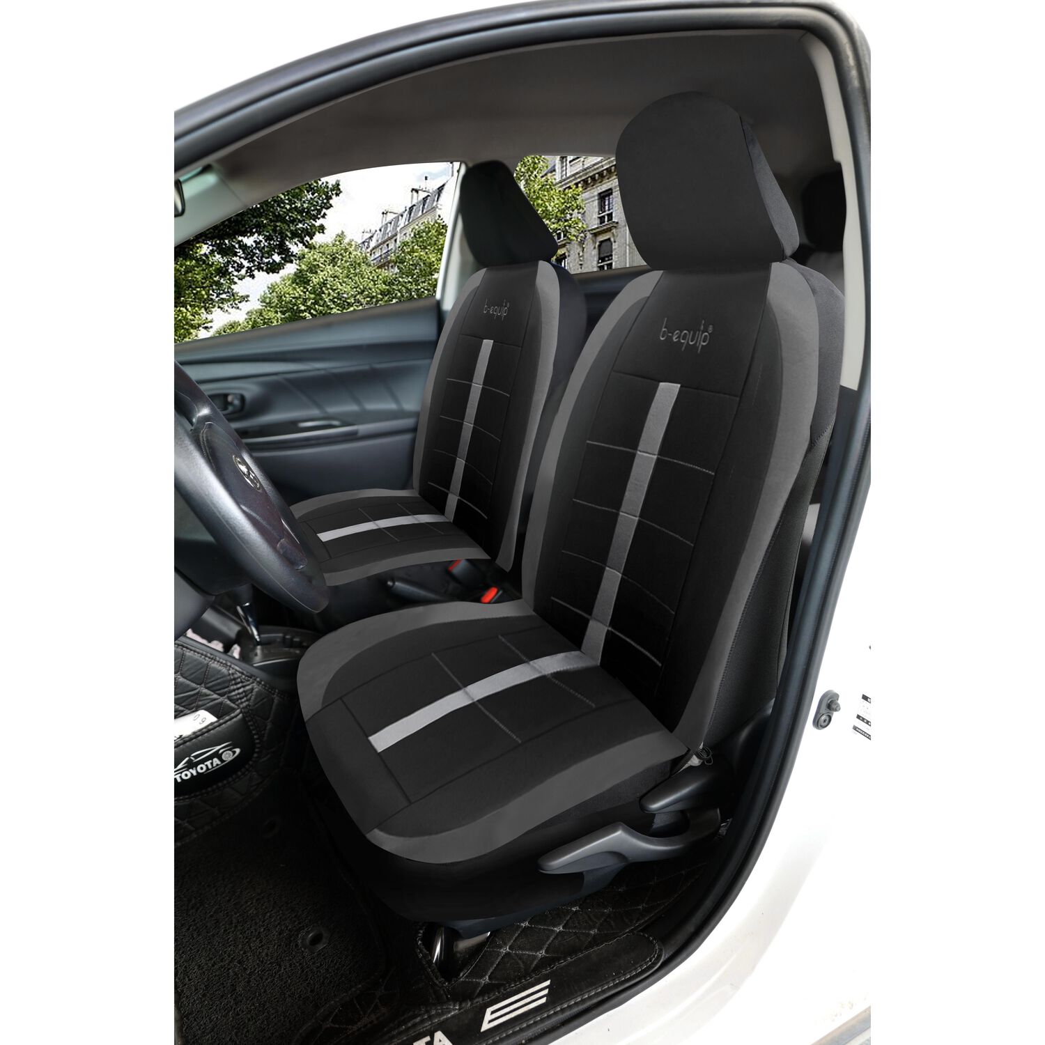 Fundas Cubreasiento B-equip Universal Negro Adv-1432 image number 1.0
