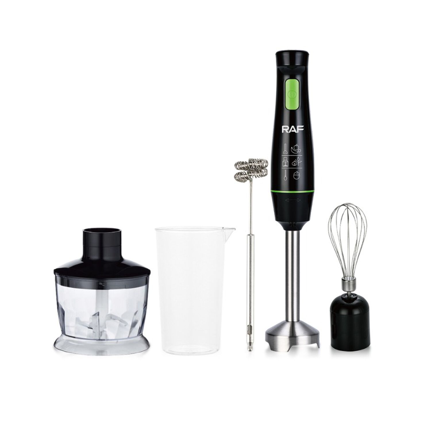 Batidora De Mano 5 En 1 Acero Inoxidable Con Picadora Y Batidor 1500w image number 0.0