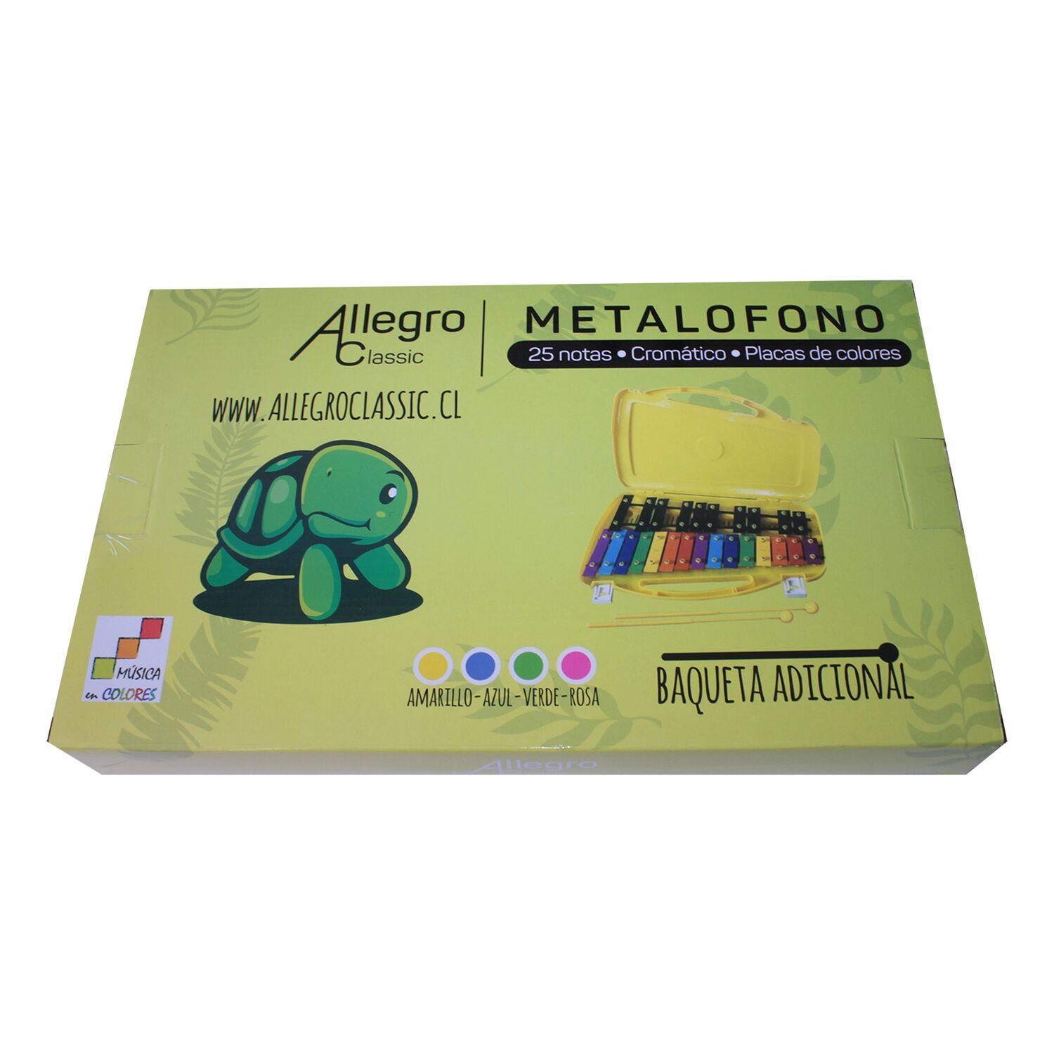 Metal&oacute;fono Crom&aacute;tico De 25 Tonos Rosado + Baqueta Adicional image number 5.0