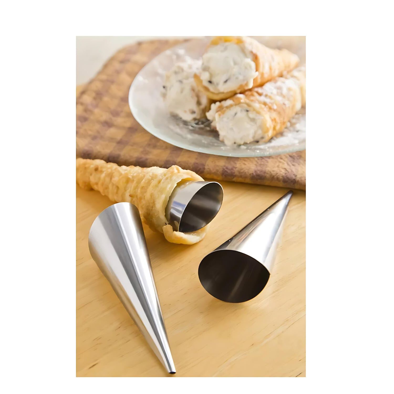 Set 6 Moldes Cono Para Cachitos Cannolis Y Croissants image number 2.0