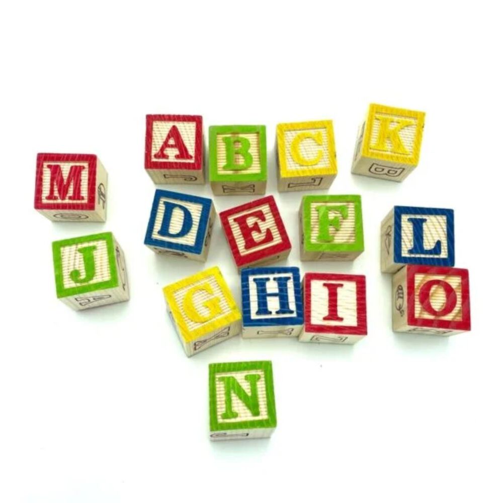 Set De 15 Cubos De Madera Con Letras Y Números Para Niños image number 3.0