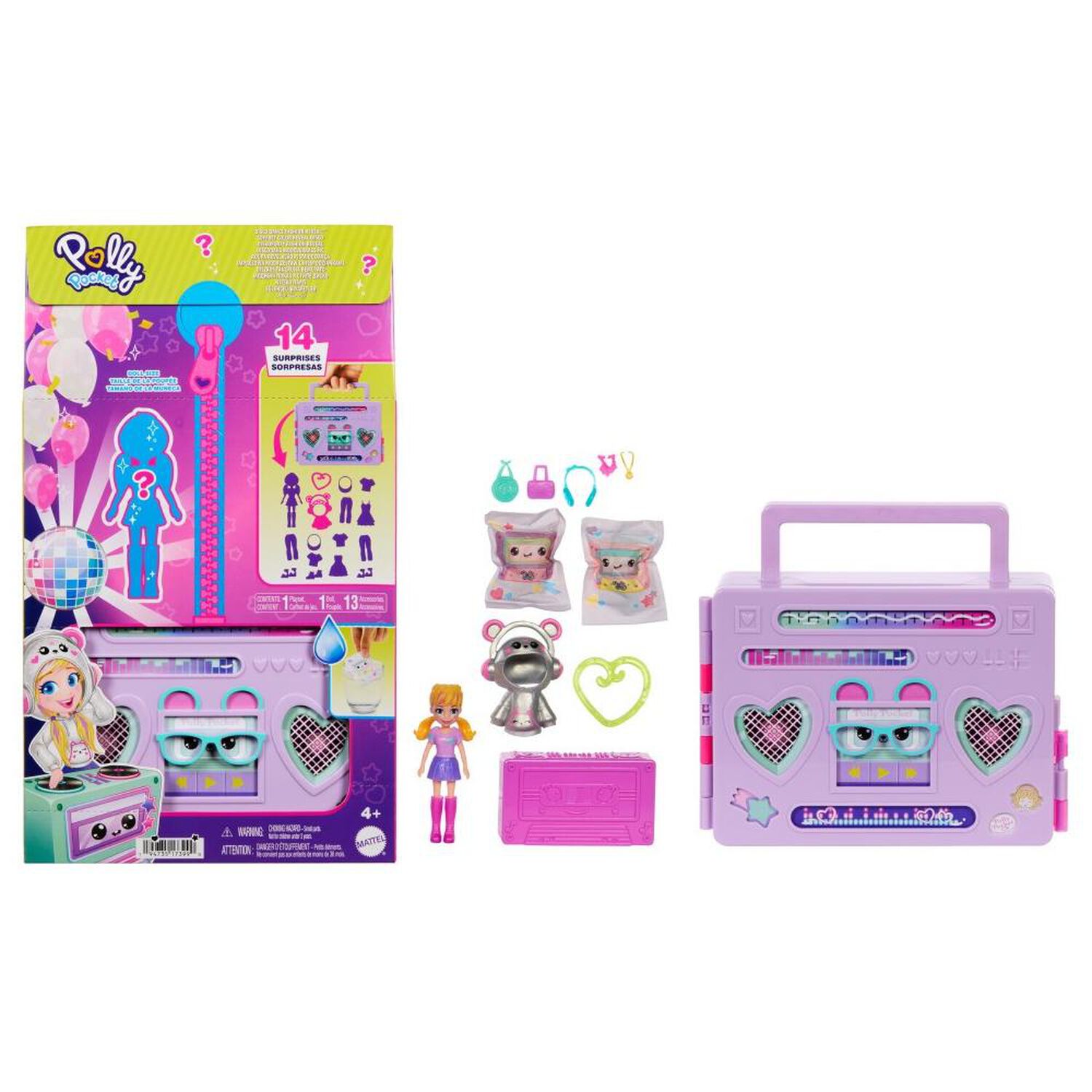 Set De Juegos Mini Mu&ntilde;ecas Polly Pocket Fiesta Disco Fashion image number 0.0