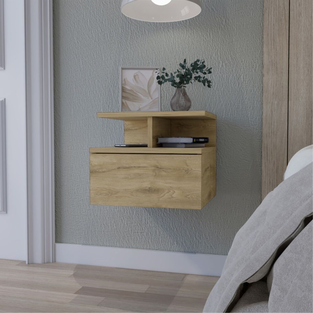 Velador Flotante 1 Caj&oacute;n Fm-007c - Cafe Claro image number 4.0