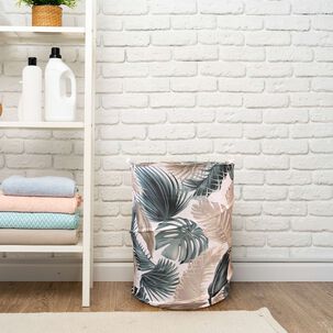 Cesto Para Ropa Plegable Nautica Home 42x55cm Hojas Tropicales
