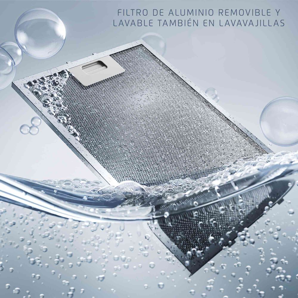 Campana Cocina extractora retr&aacute;ctil 90cm Luz Led De9ri Negra image number 6.0