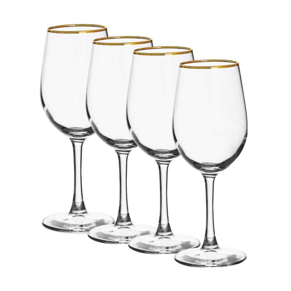 Set 4 Copas Borde Dorado Para Vino 320ml Allegra image number 0.0