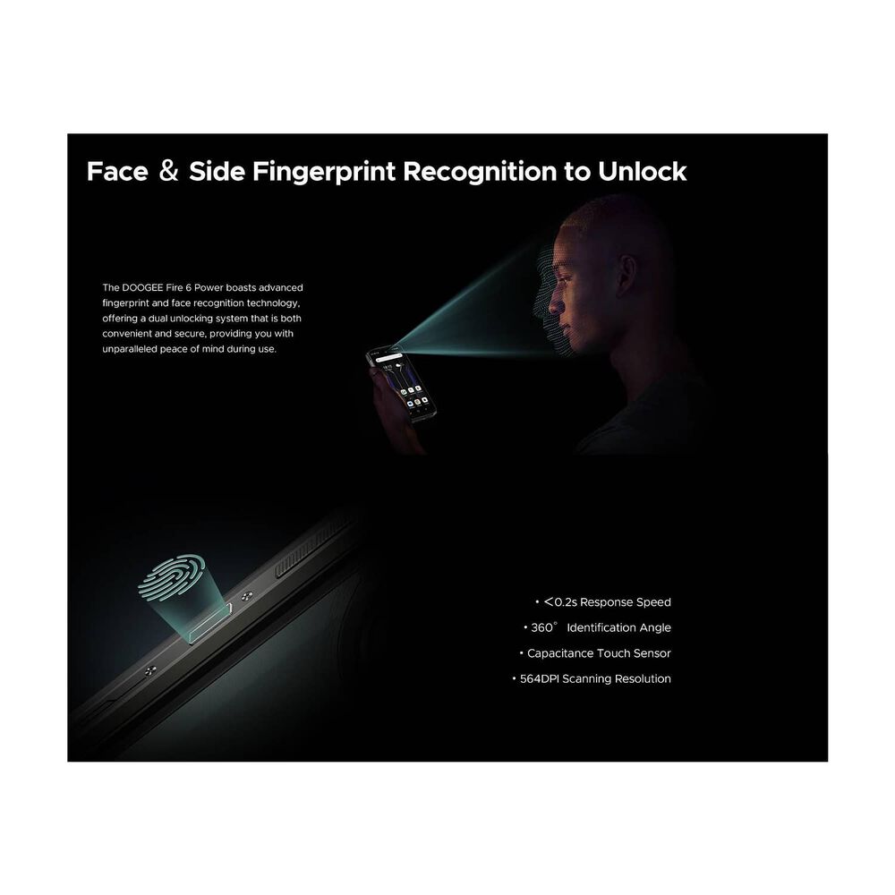 Doogee Fire 6 Power: Celular Rugged Android 14, 50mp, 15.50mah image number 8.0