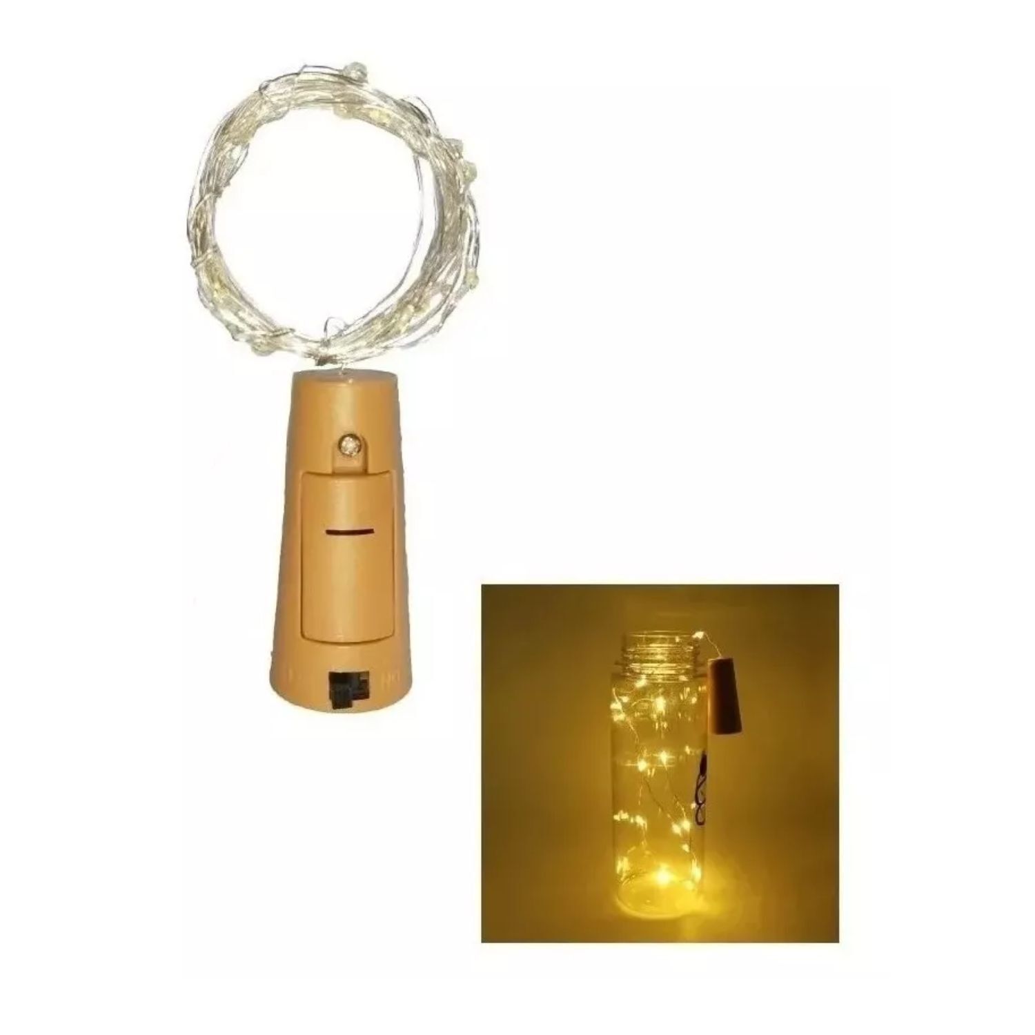 Luces Corcho Hada Alambre 10 Led Decoracion Calidas image number 1.0