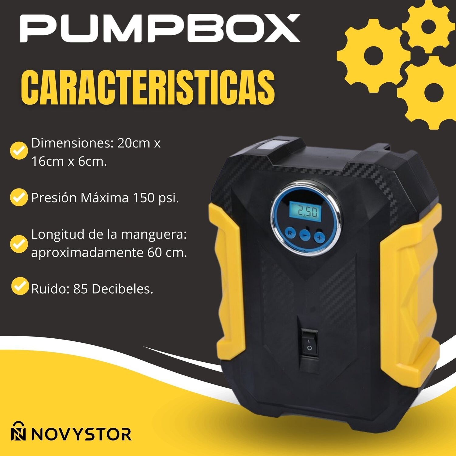 Compresor De Aire Port&aacute;til Digital 12v Todo Neum&aacute;tico image number 1.0