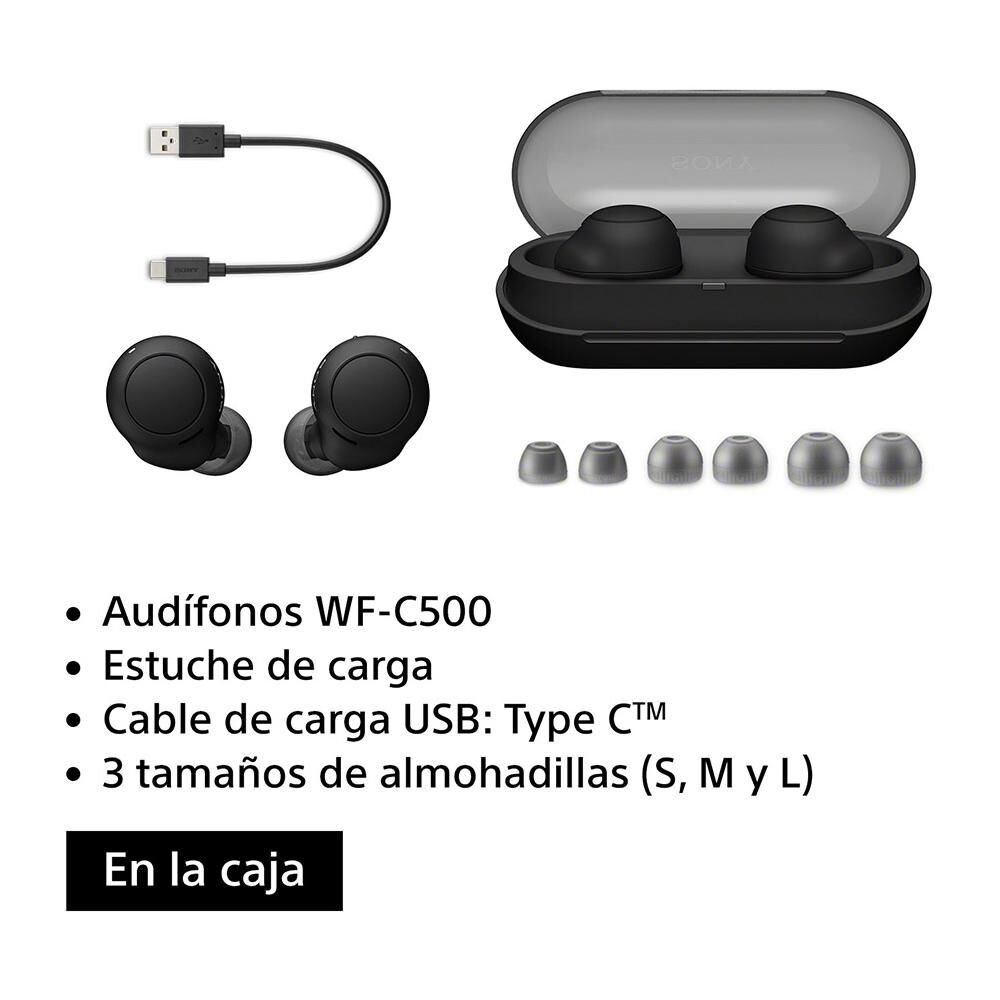 Audífonos Bluetooth Sony WF-C500/ B image number 2.0
