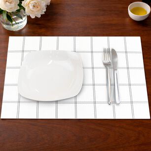 Pack 6 Individuales De Mesa Nautica Home 45x30cm Blanco A Cuadros