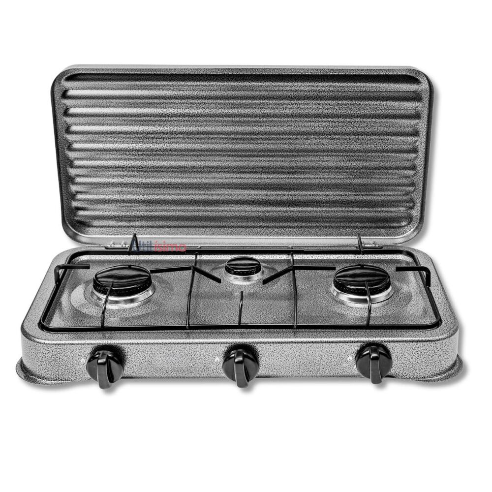Cocina Encimera A Gas Licuado 3 Platos Gris image number 0.0