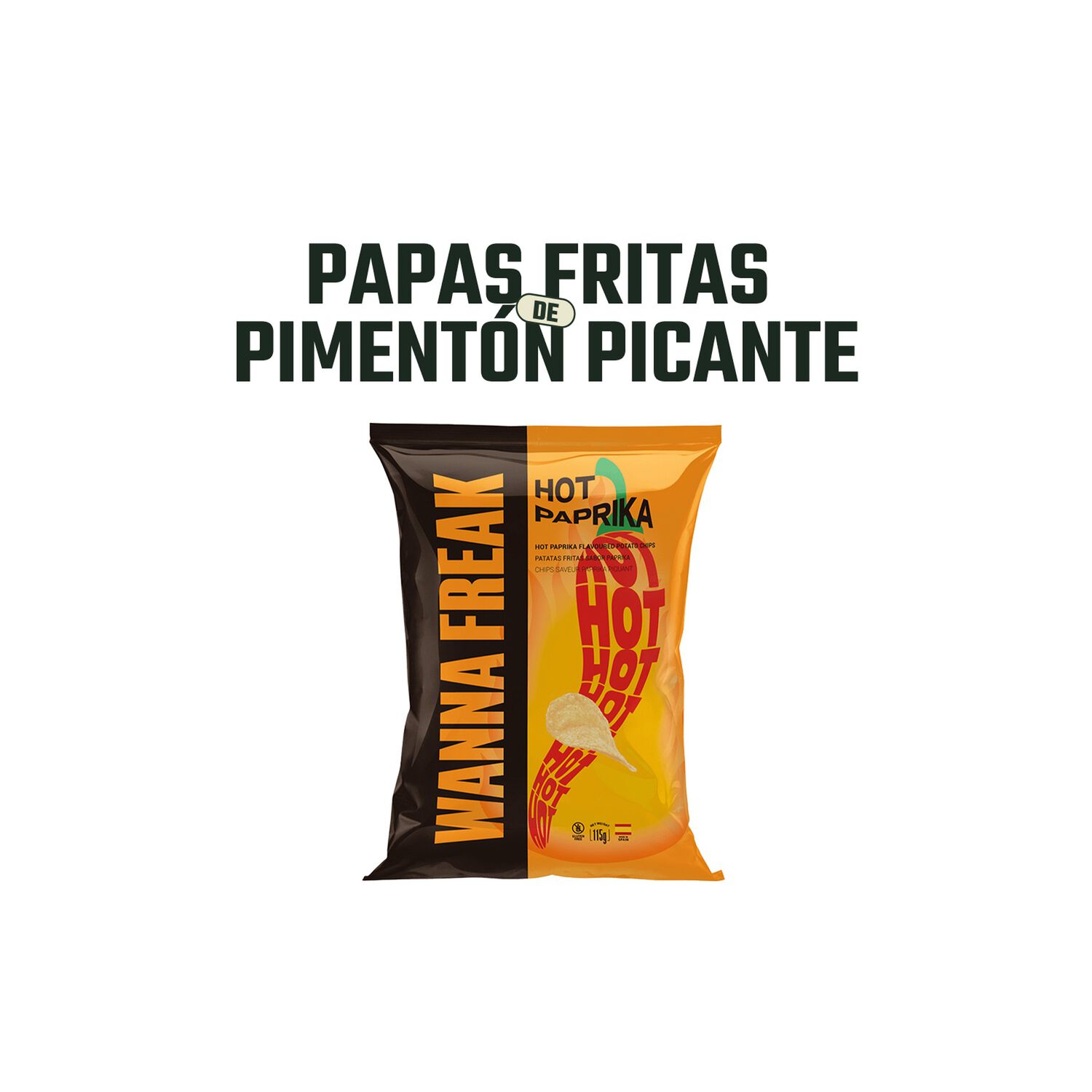 Papas Fritas Piment&oacute;n Picante Wanna Freak 1 X 115 Gr image number 2.0