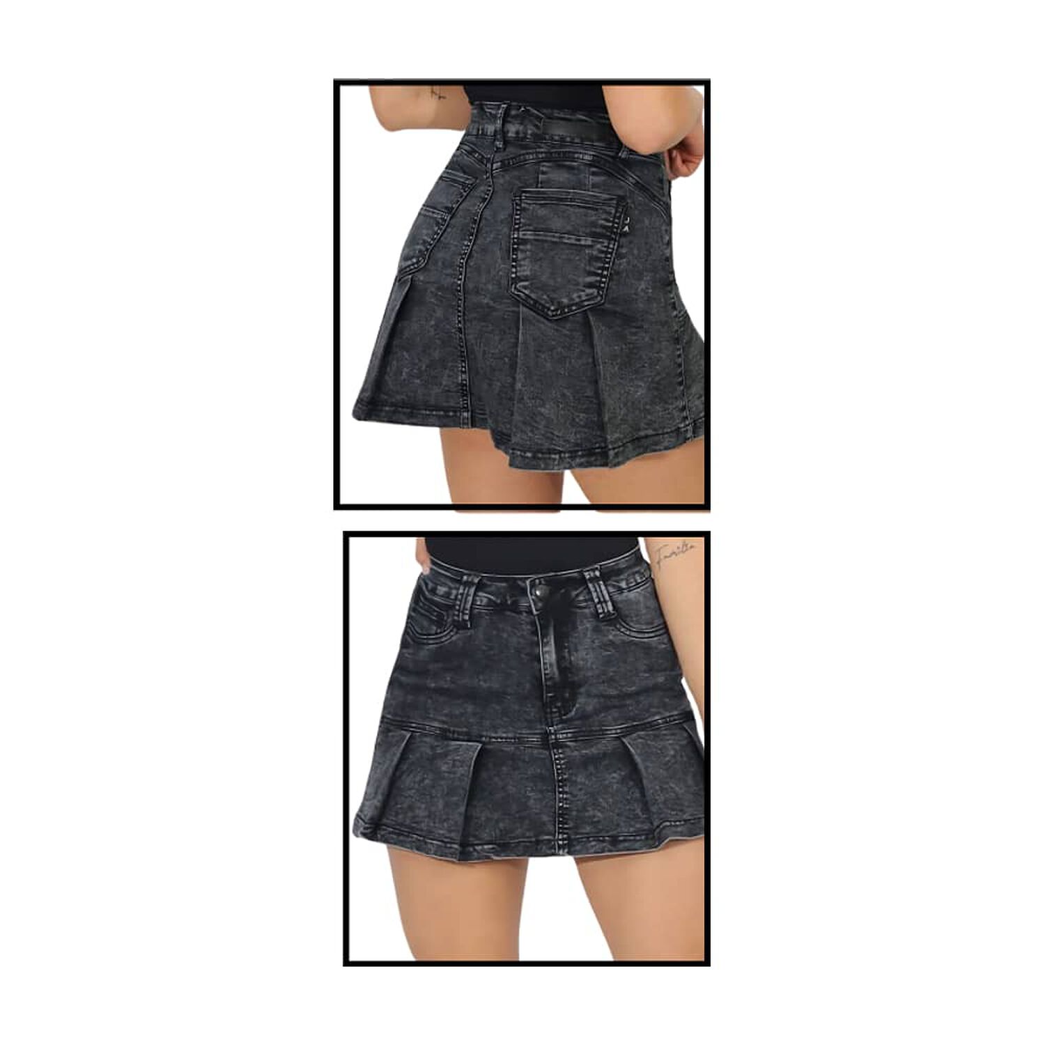 Falda Jeans Con Short Mujer Rose image number 1.0