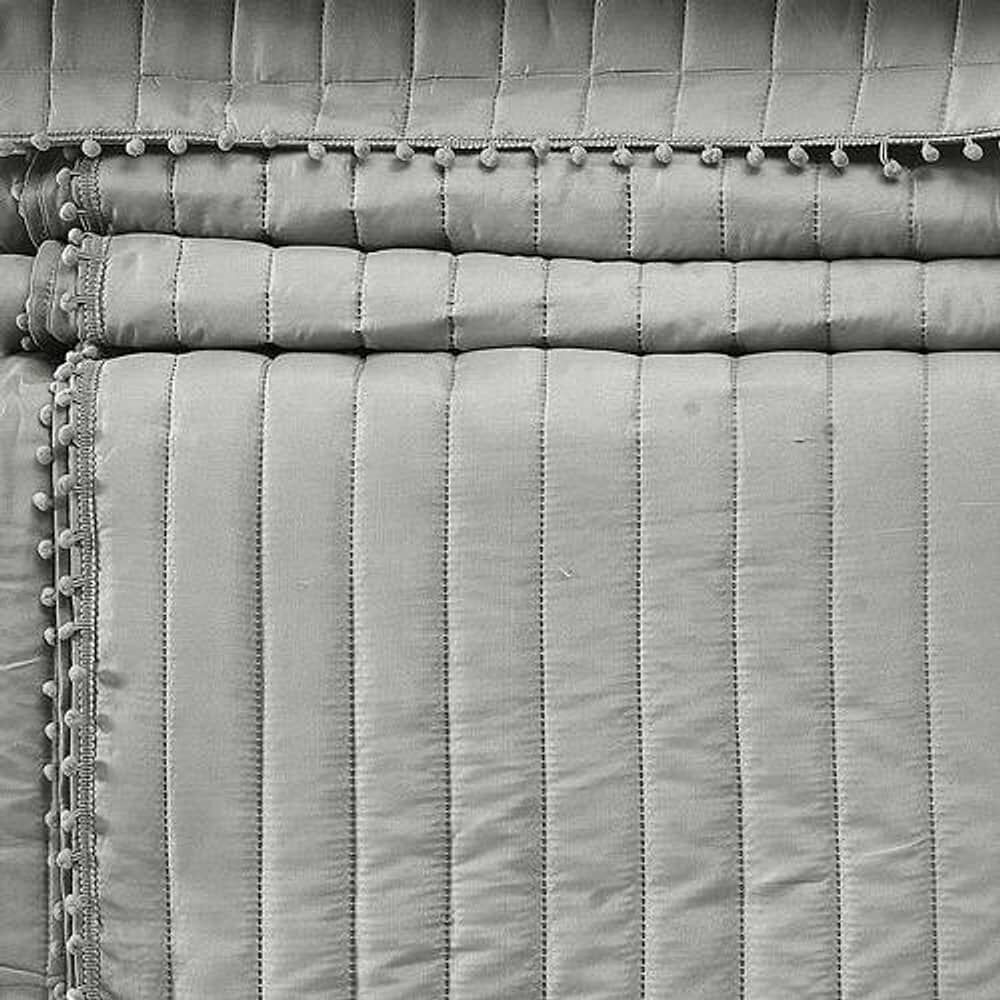 Quilt Andes Pom Pom Gris 1.5 Plazas image number 3.0