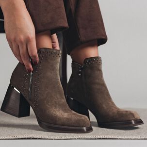 Botín Cuero Donna Taupe