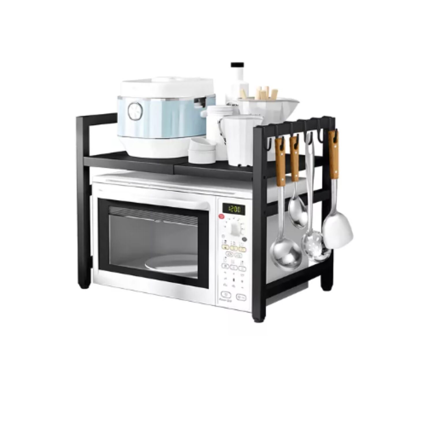 Estante Repisa Rack Extensible Microondas Cocina Ganchos image number 0.0