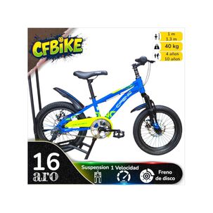 Bicicleta Aro 16 Cfbike Cfeng Azul