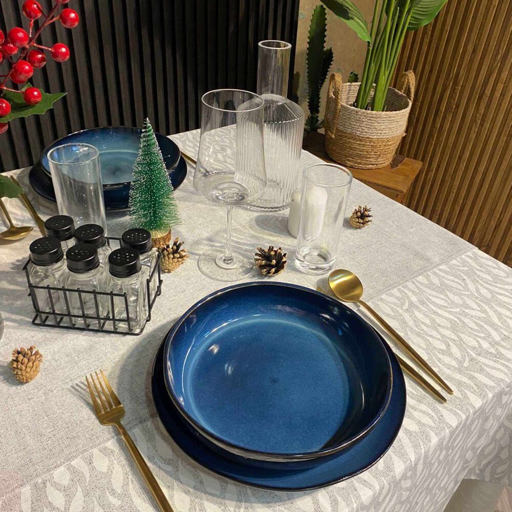 Mantel De Algod&oacute;n Wave Gris 157x227 Cm image number 3.0