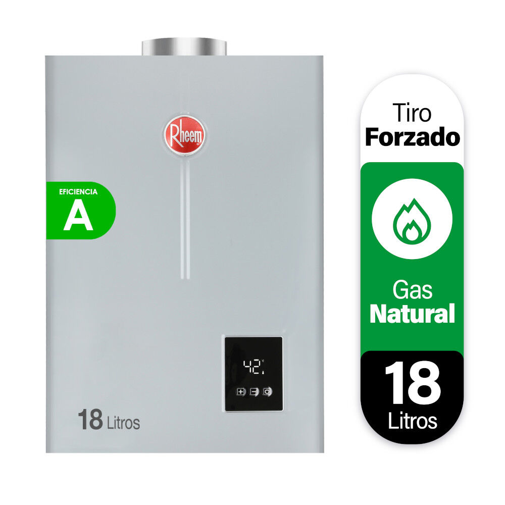 Calefont 18 Litros Gas Natural Tiro Forzado Rheem image number 0.0