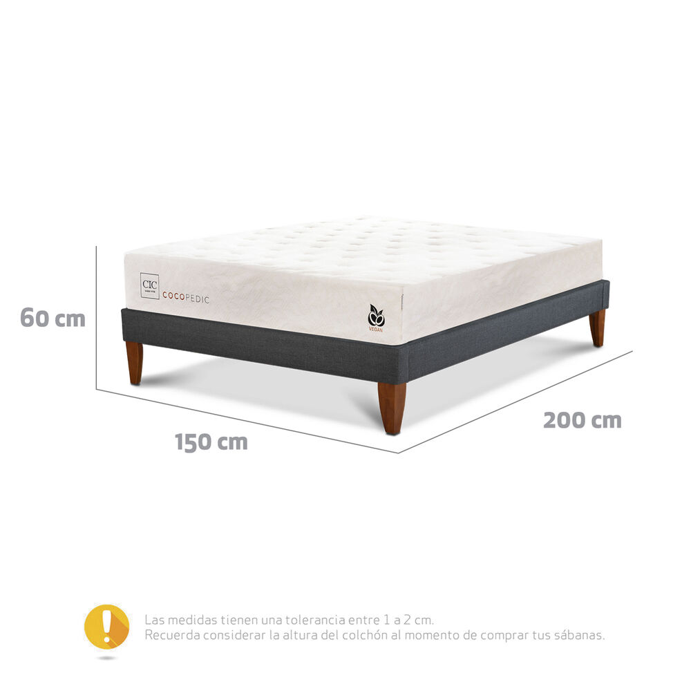Cama Europea Cic Cocopedic / 2 Plazas / Base Normal image number 2.0