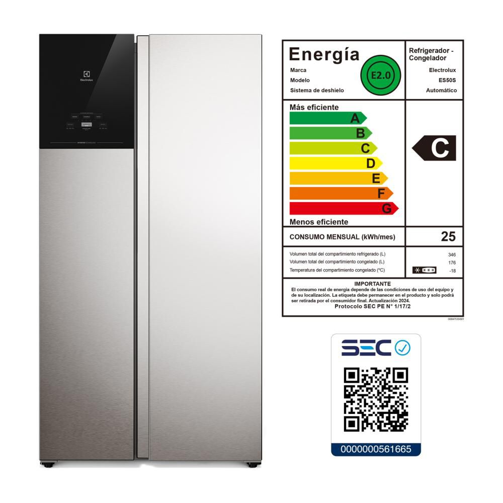 Refrigerador Side By Side Electrolux ES50S / No Frost / 530 Litros / C image number 10.0