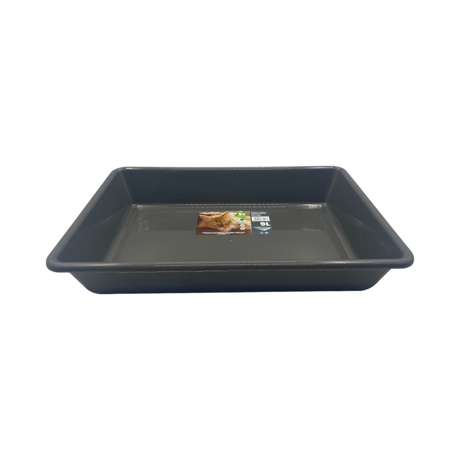 Arenero Bandeja Gato 9 Litros 48x33x8cm Negro Plastiken image number 1.0