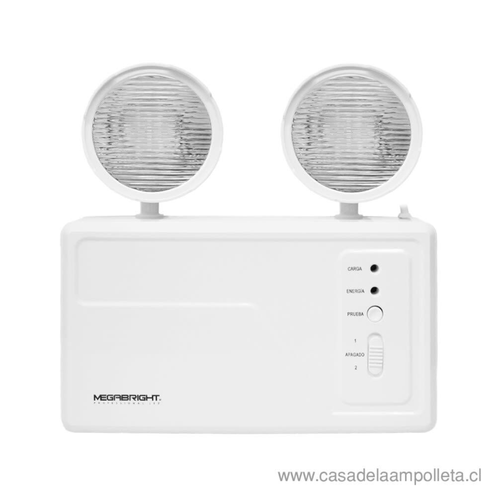 Lampara De Emergencia Megabright Mb08 Doble Led image number 2.0
