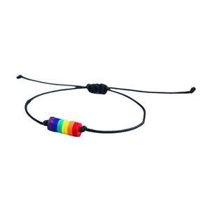 Pulsera Arco&iacute;ris Unisex Brazalete De Cuerda Bandera