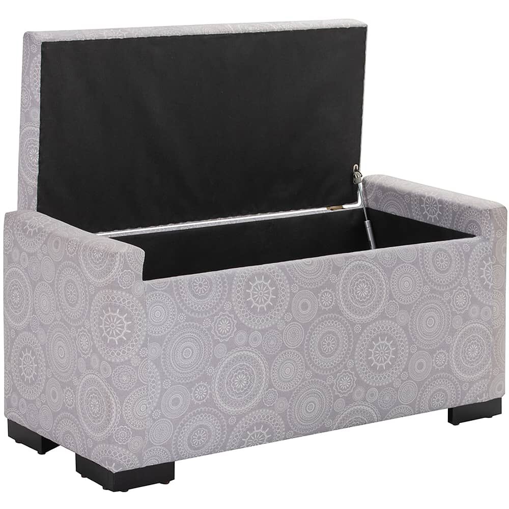 Banqueta Con Ba&uacute;l Leyzy Mandala Estampado 40x55x105 Cm M&aacute;xima Design image number 2.0