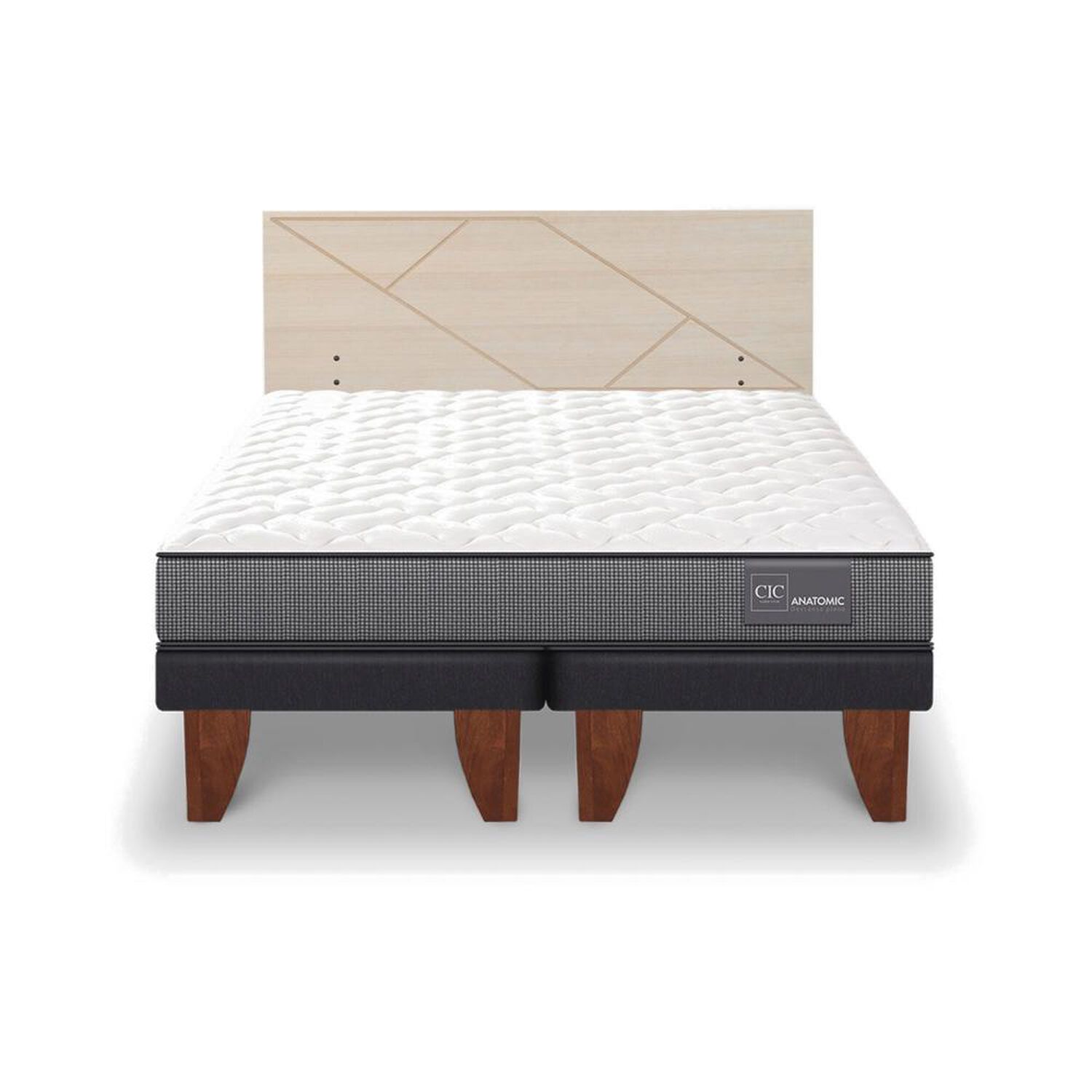 Cama Europea Cic Anatomic / King / Base Dividida + Respaldo image number 0.0