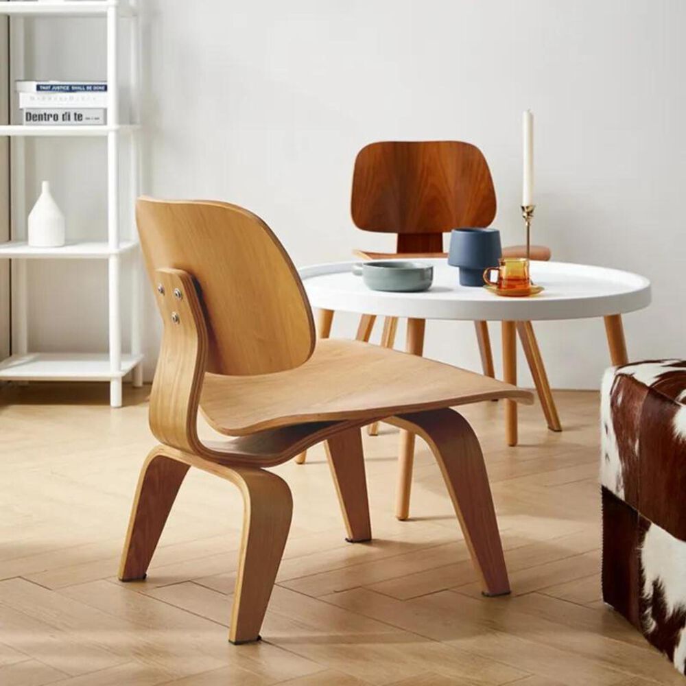 Silla Estilo Eames Madera Natural image number 4.0