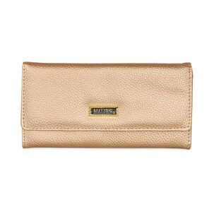 Billetera Mujer Fidelia Rosa Metalizado Kenneth Cole