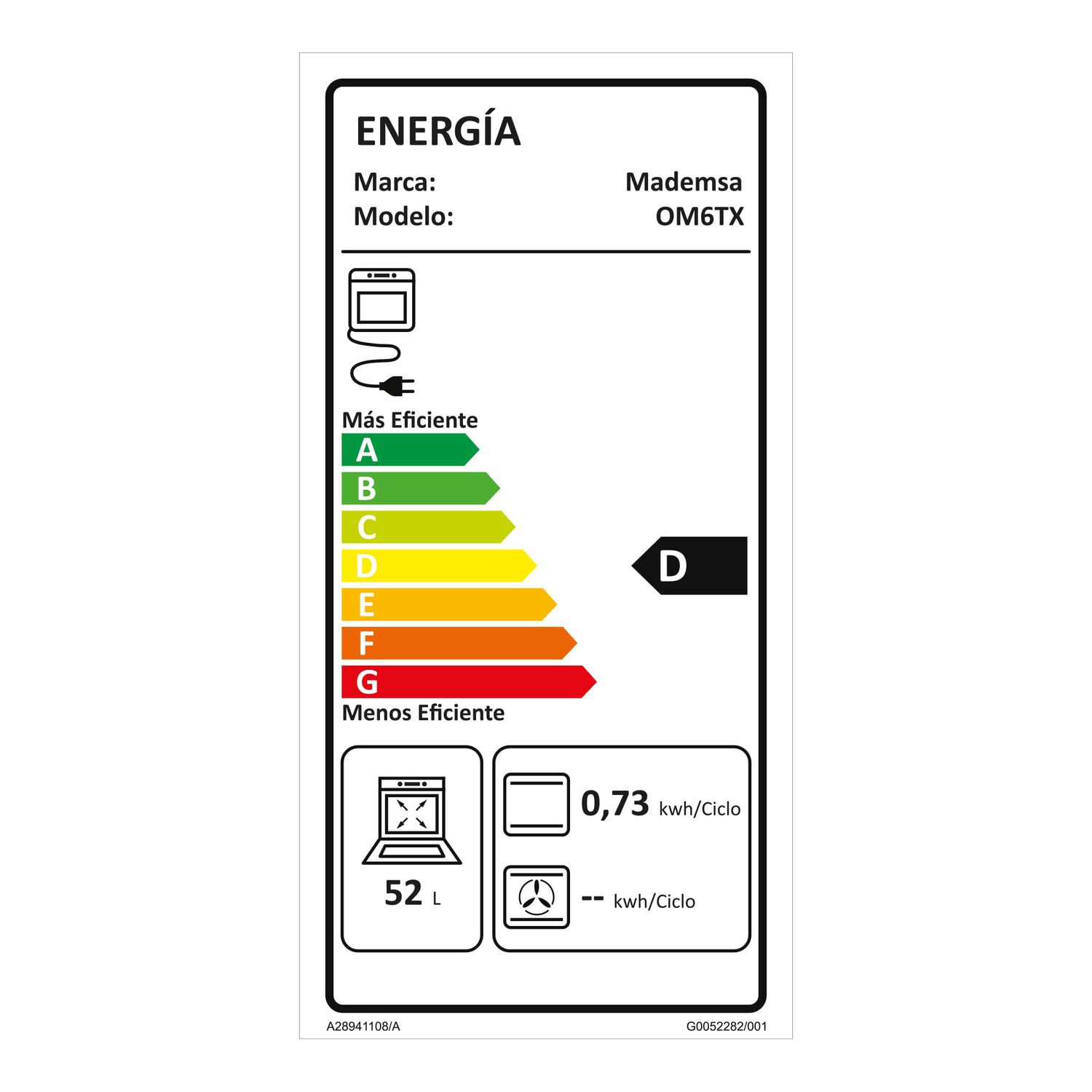 Horno Empotrable El&eacute;ctrico 59l Temporizador Y Limpia F&aacute;cil Om6tx image number 14.0