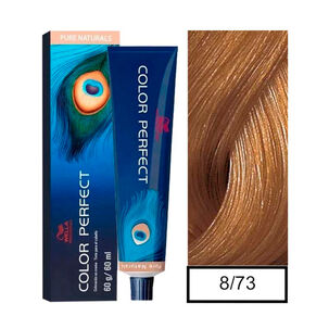 Wella - Tintura Permanente Color Perfect 8/73 Rubio Claro Marrón Dorado 60gr + Oxidante 20vol 60ml