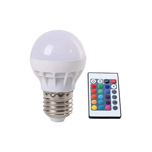 Ampolleta Led 3w Rgb Conector E27 Con Control Remoto - Ps