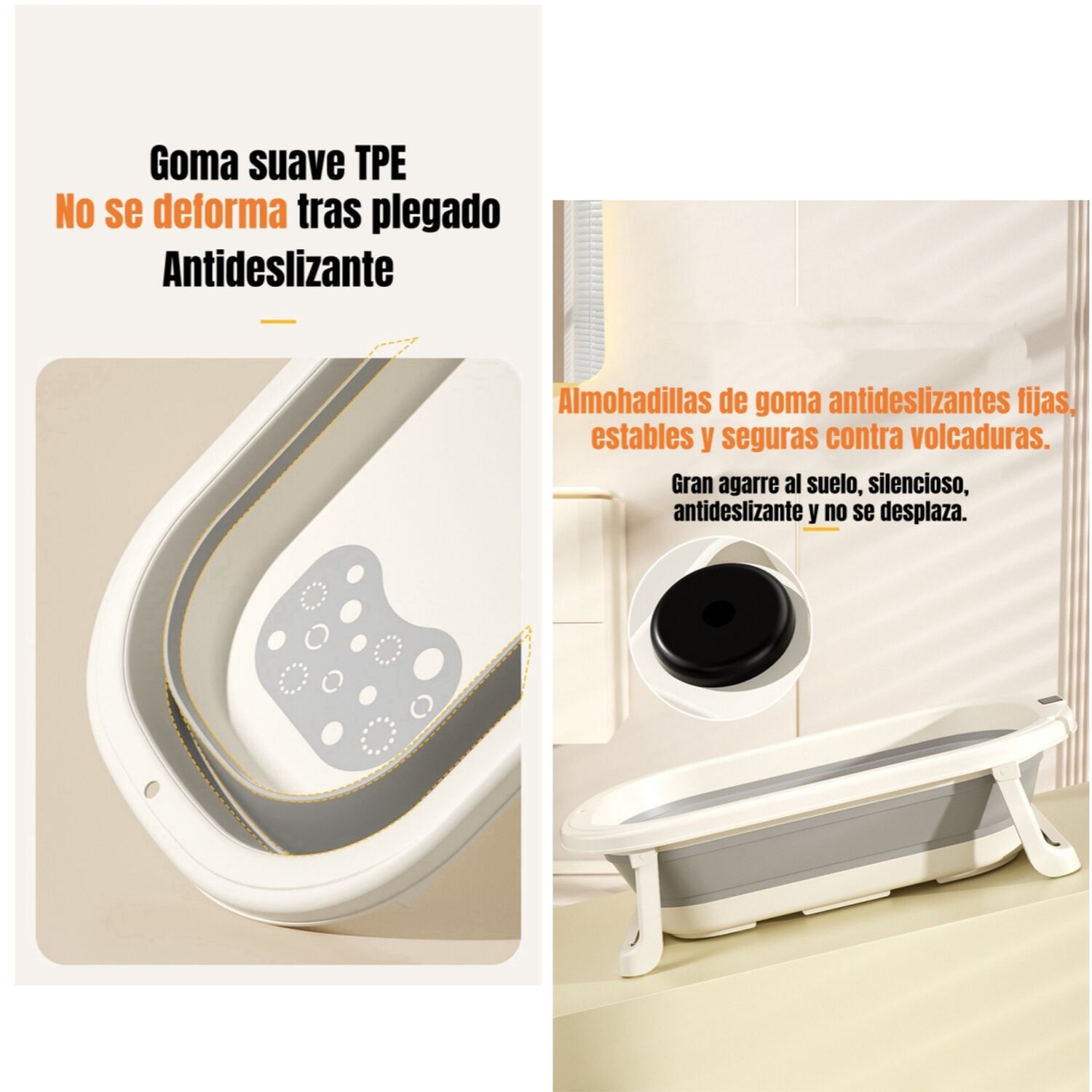 Ba&ntilde;era Plegable Con Term&oacute;metro Cojin Y M&aacute;s Accesorios Rosada image number 9.0