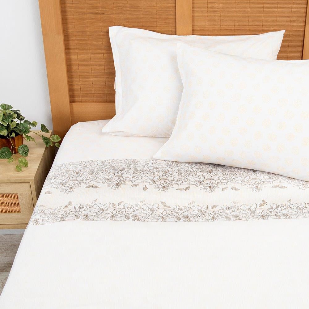 S&aacute;bana Mashini 180 Hilos King Flora image number 1.0