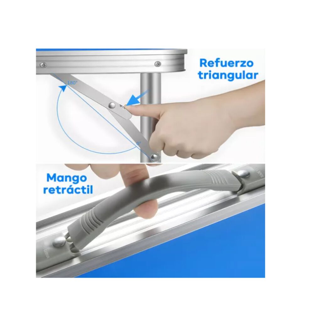 Mesa Plegable Port&aacute;til 4 Sillas De Aleaci&oacute;n Aluminio Camping image number 4.0