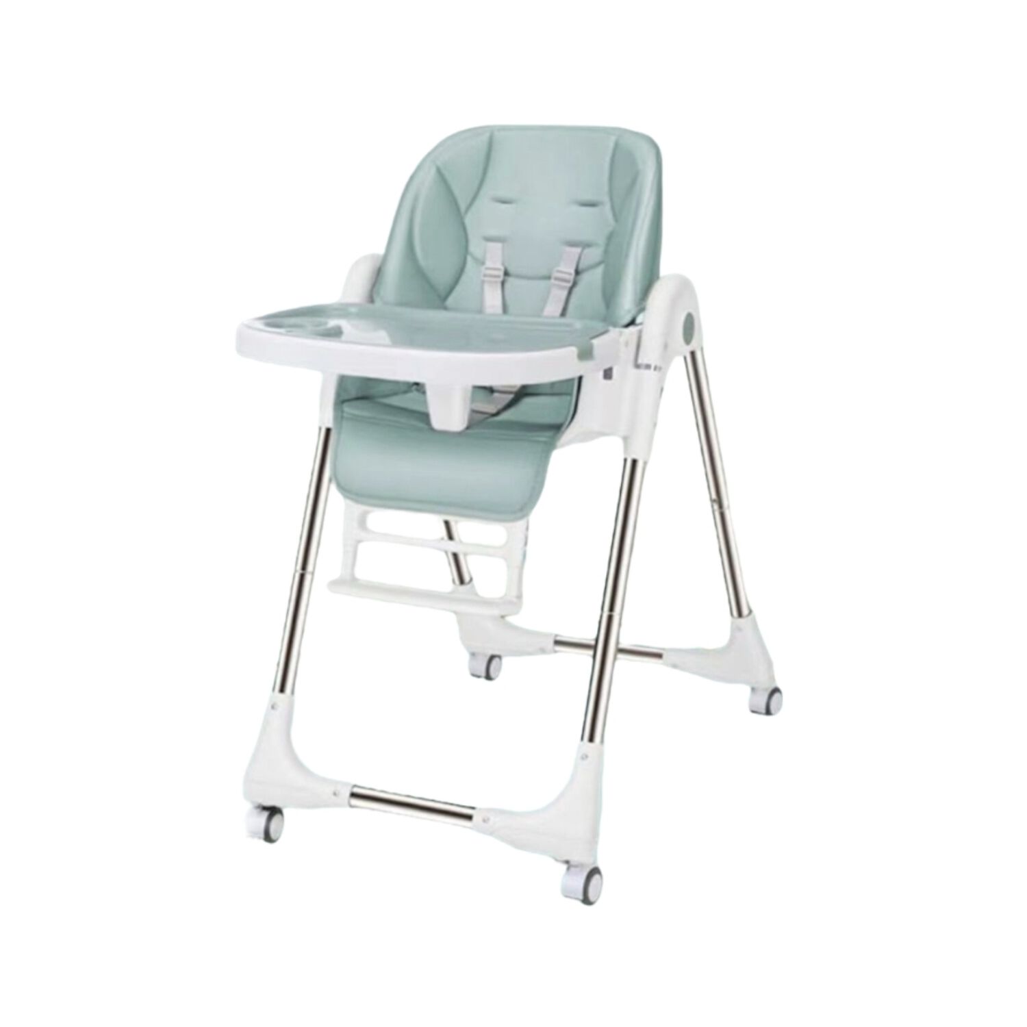 Silla De Comer Multiposiciones Plegable Verde Lubabycas image number 8.0
