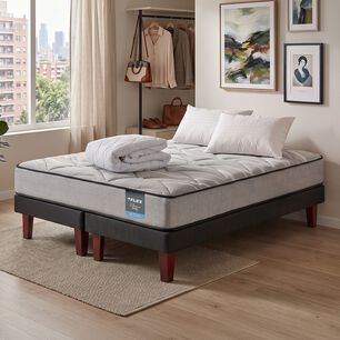 Cama Europea Flex Dream Dual / 2 Plazas + Almohadas + Cubrecolch&oacute;n