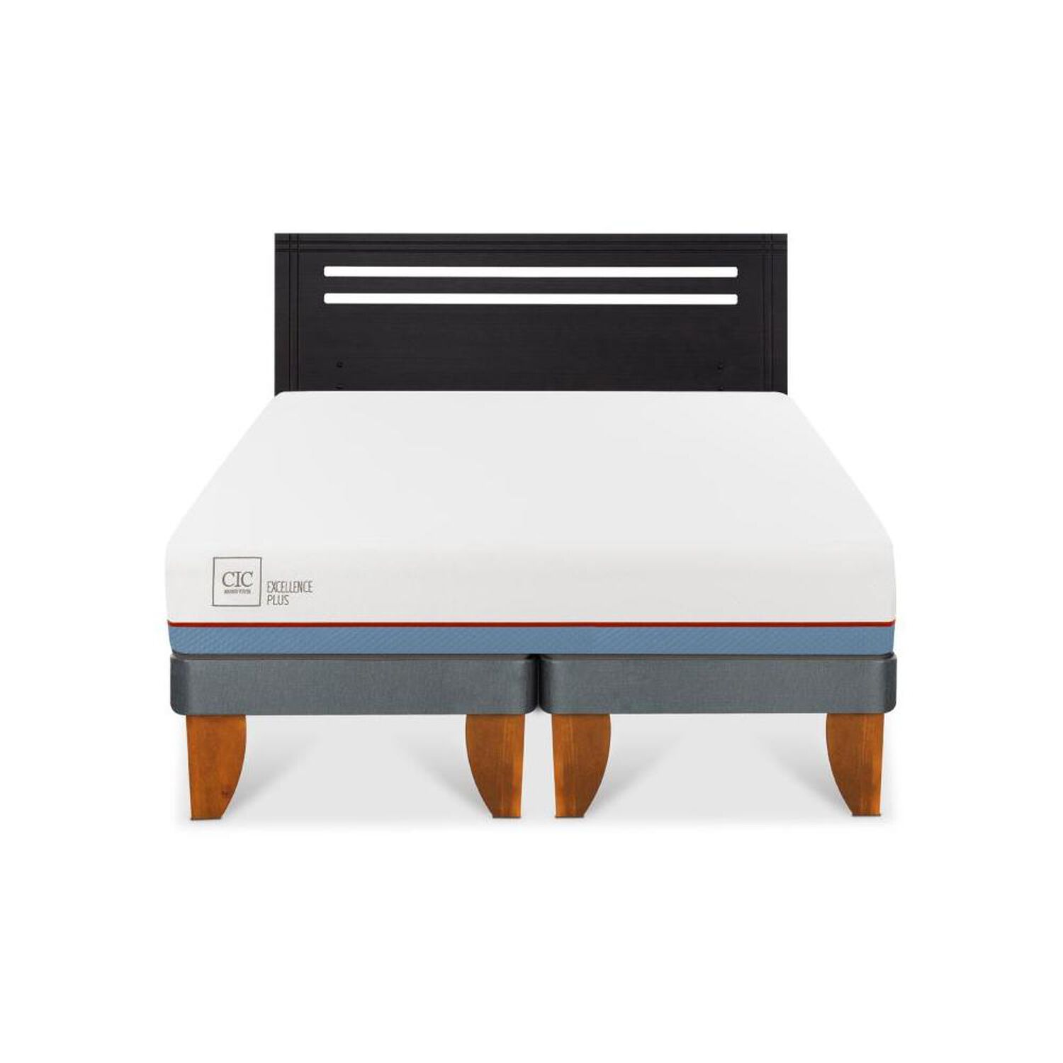 Cama Europea Cic Excellence Plus / 2 Plazas / Base Dividida + Respaldo image number 0.0